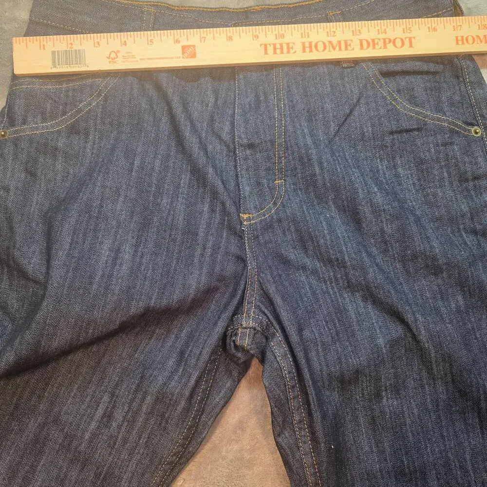Dearborn Denim & Apparel Jeans Mens 35x31 Blue Dark Wash Relaxed Fit Stretch